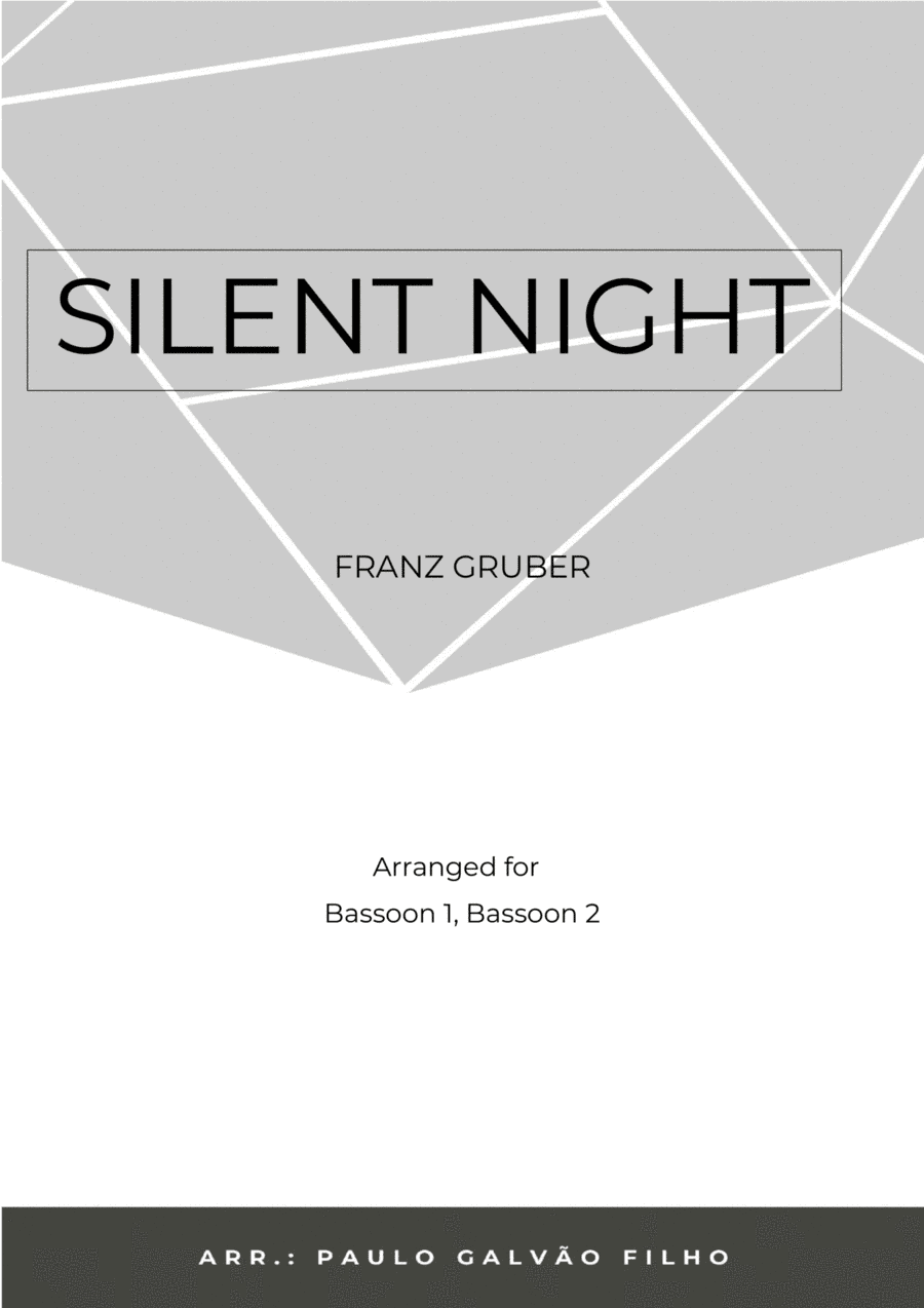 SILENT NIGHT – BASSON DUO (arr. Paulo Galvao Filho)