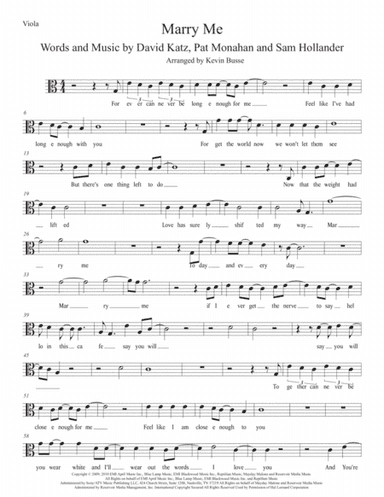 Marry Me (arr. Kevin Busse)