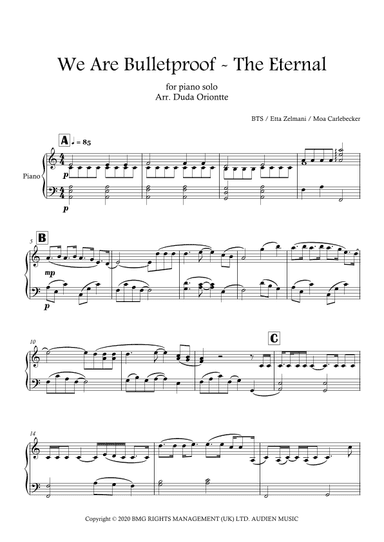 We Are Bulletproof (arr. Duda Oriontte)