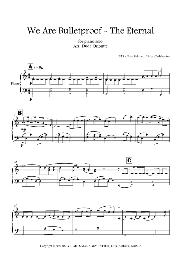 We Are Bulletproof (arr. Duda Oriontte)