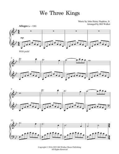 We Three Kings (arr. Bill Walker)