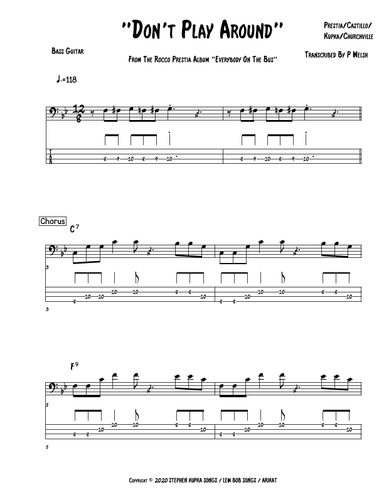 Don't Play Around (arr. Accubass)