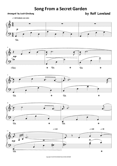 Song From A Secret Garden (korean Version) (arr. Leah Ginzburg)