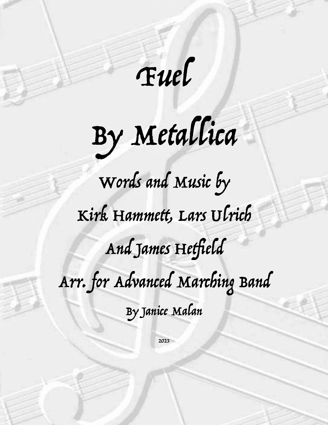Fuel (arr. Janice e Malan)