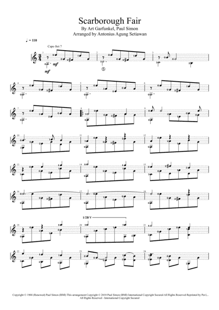 Scarborough Fair/canticle (arr. Antonius Agung Setiawan)