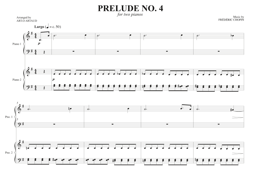 Prelude No. 4 (arr. Art.o Artaud)