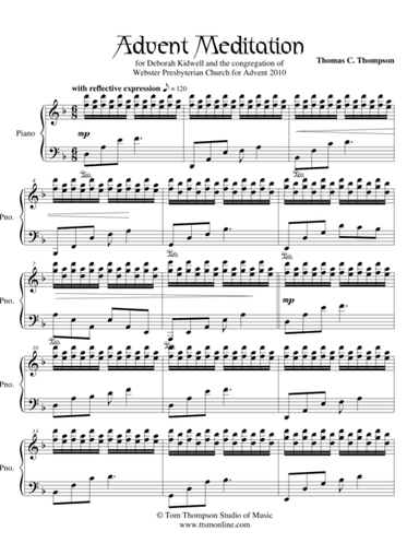 Advent Meditation (piano score) (arr. Thomas C. Thompson)
