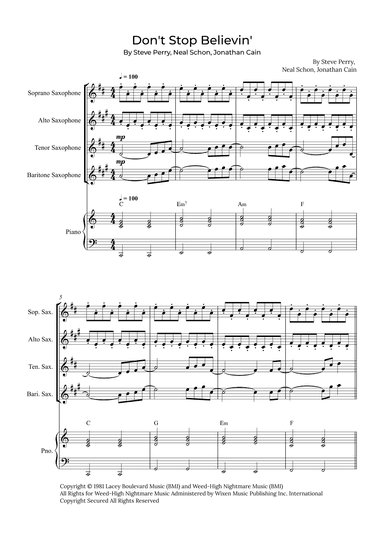 Don't Stop Believin' (arr. Alex Nunes Rodrigues)