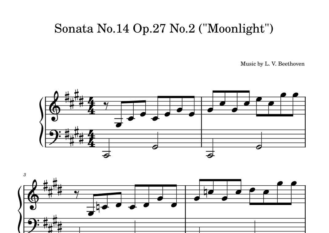 Sonata No.14 Op.27 No.2 ("Moonlight") (arr. Harmonistas)