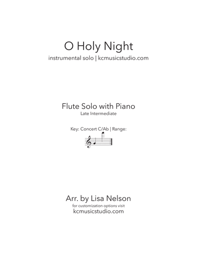 O Holy Night - Advanced Flute and Piano (arr. Lisa Nelson)