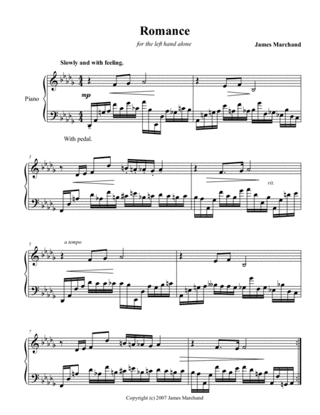 Romance (for the left hand alone)