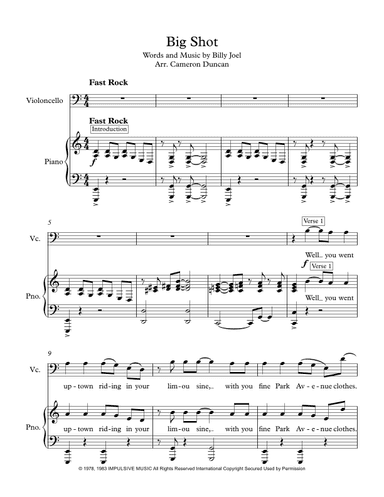 Big Shot (arr. Cameron Duncan)