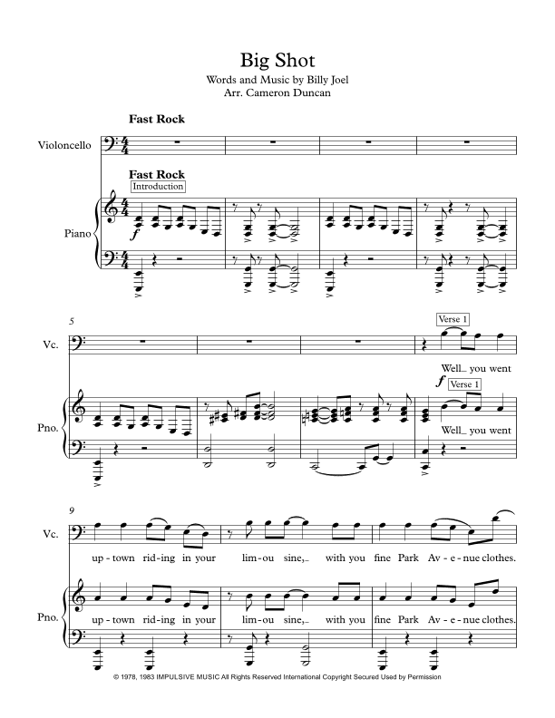 Big Shot (arr. Cameron Duncan)
