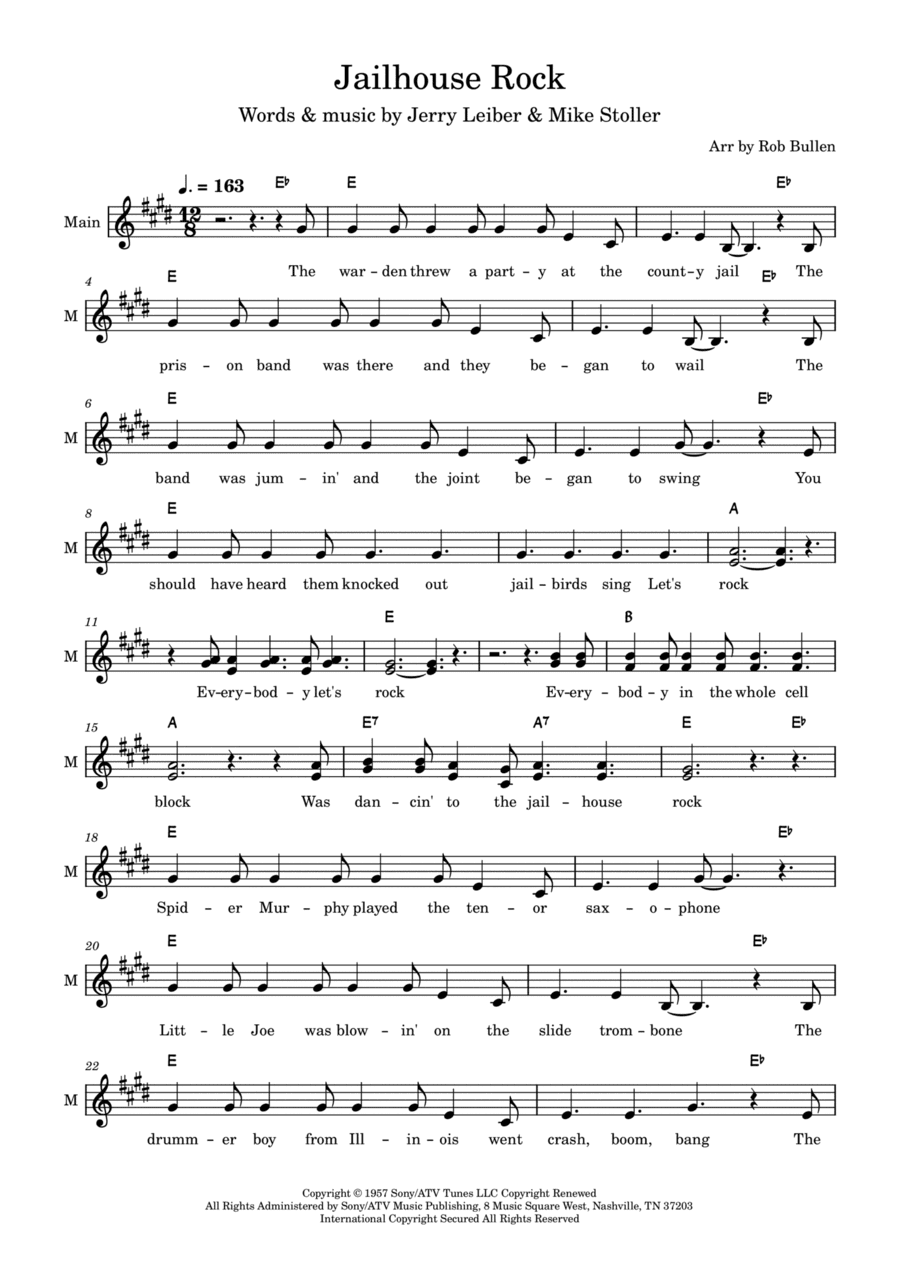 Jailhouse Rock (arr. Rob Bullen)