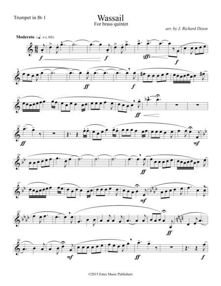 Wassail (First Trumpet Part) (arr. J. Richard Dixon)