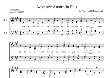 Advance Australia Fair (arr. Aaron S. H. CHAN)