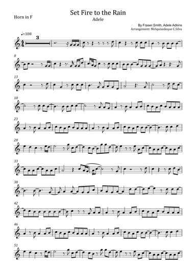 Set Fire To The Rain (arr. Melquisedeque C.Silva)