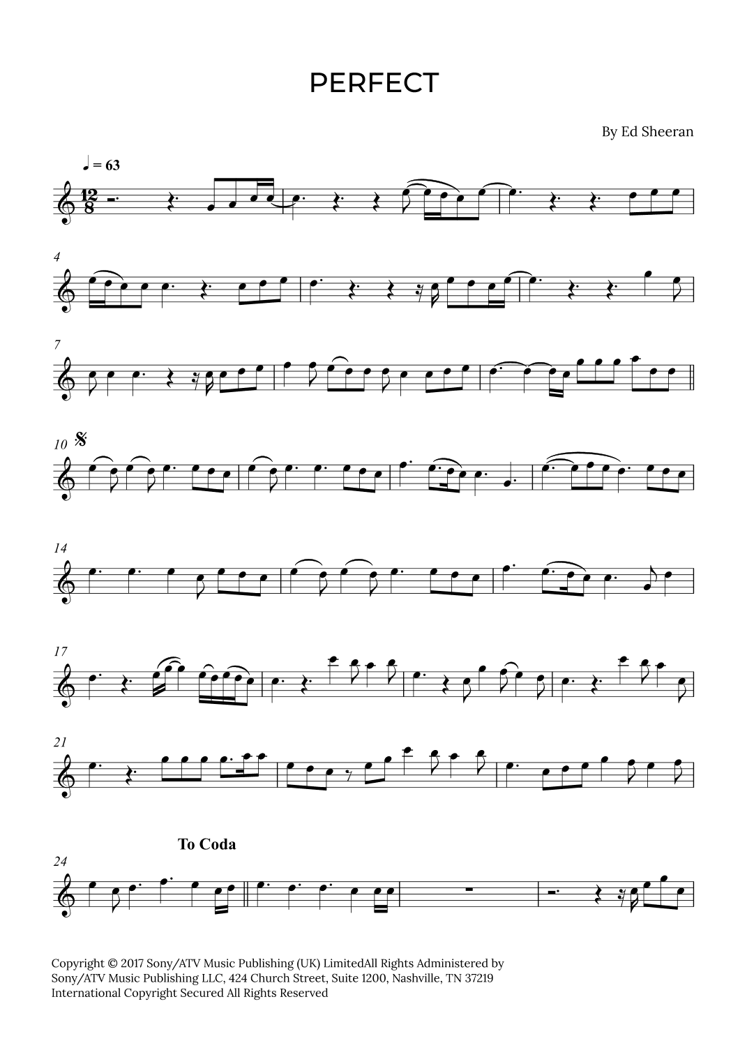 Perfect (arr. Alex Nunes Rodrigues)