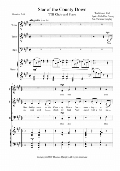 Star of the County Down (arr. Thomas Quigley)
