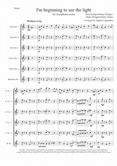 I'm Beginning To See The Light (arr. Ingunn Ligaarden)