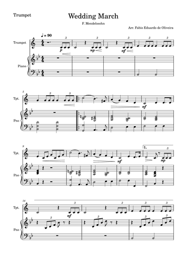 Wedding March (Mendelssohn) (arr. Fabio Eduardo de Oliveira)