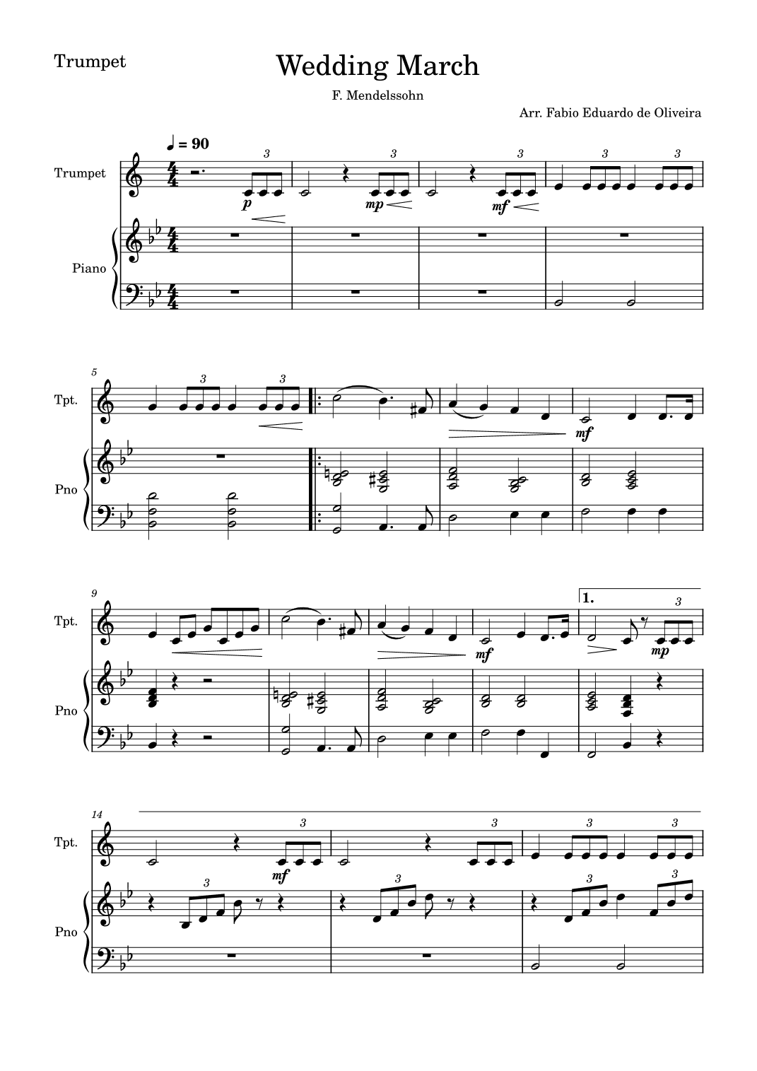 Wedding March (Mendelssohn) (arr. Fabio Eduardo de Oliveira)