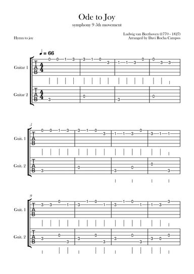 Ode To joy (Symphony 9 5th movement) (arr. Davi Rocha Campos)