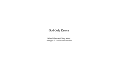 God Only Knows (arr. Helen Douthwaite-Teasdale)