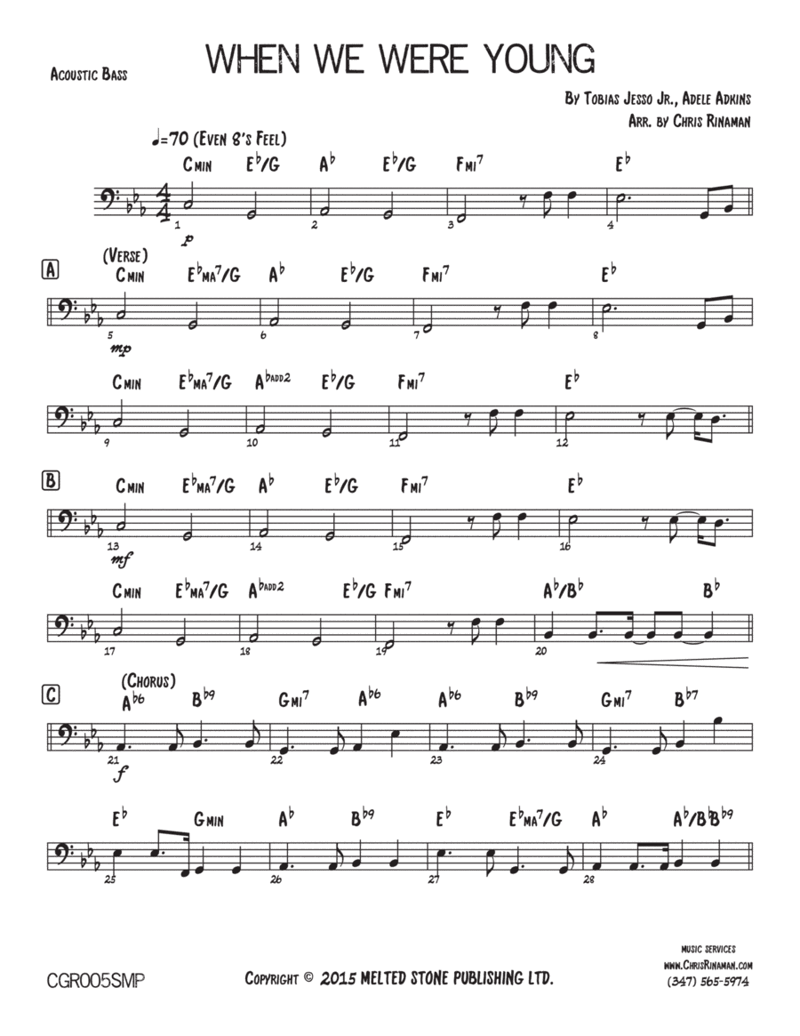 When We Were Young (arr. Chris Rinaman)