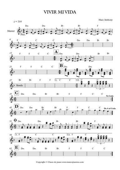 Vivir Mi Vida (arr. Mateo Aguilar)