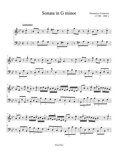 Cimarosa Sonata in G minor (arr. Ben Choupak)