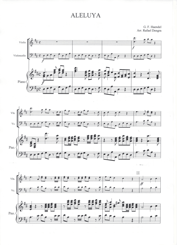 Hallelujah - G. F. Haendel - Violin  Cello & Piano (arr. Rafael Dengra)
