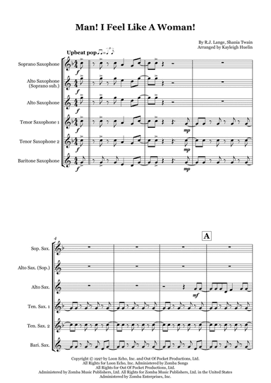 Man! I Feel Like A Woman! (arr. Kayleigh Huelin)