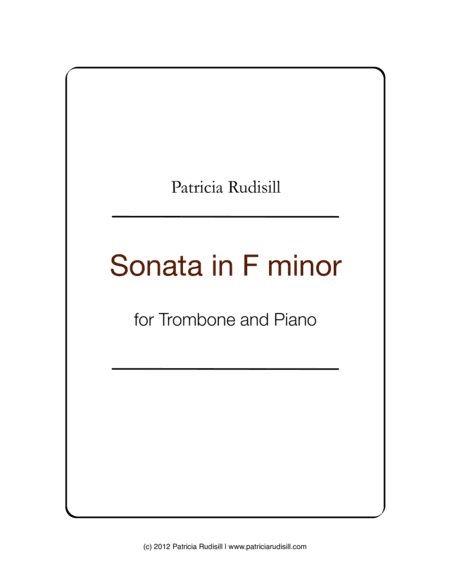 Sonata in F minor, for trombone and piano
