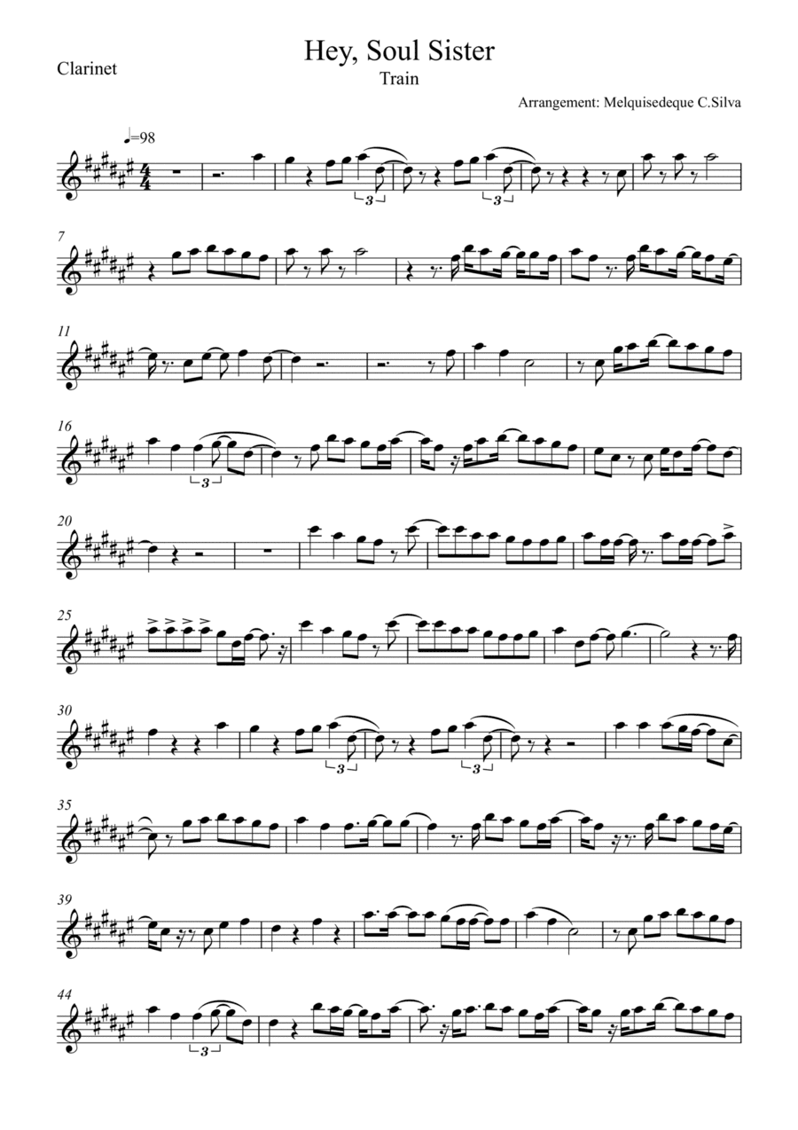 Hey, Soul Sister (arr. Melquisedeque C.Silva)