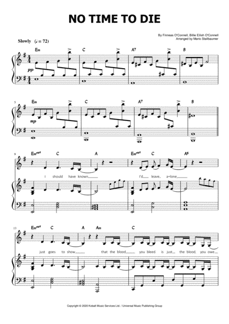 No Time To Die (arr. Mario Stallbaumer)