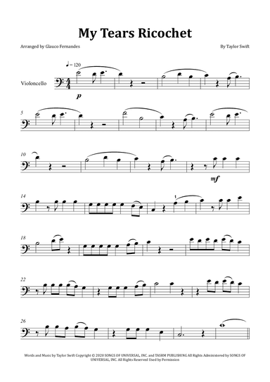 My Tears Ricochet (arr. Glauco Fernandes)