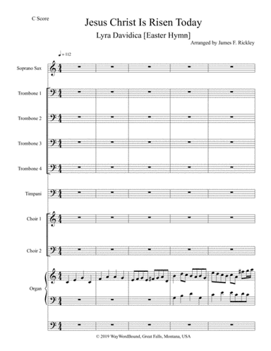 Festival Hymn Setting Easter 2019 Jesus Christ is Risen Today (Lyra Davidica-Easter Hymn) (arr. James F. Rickley)