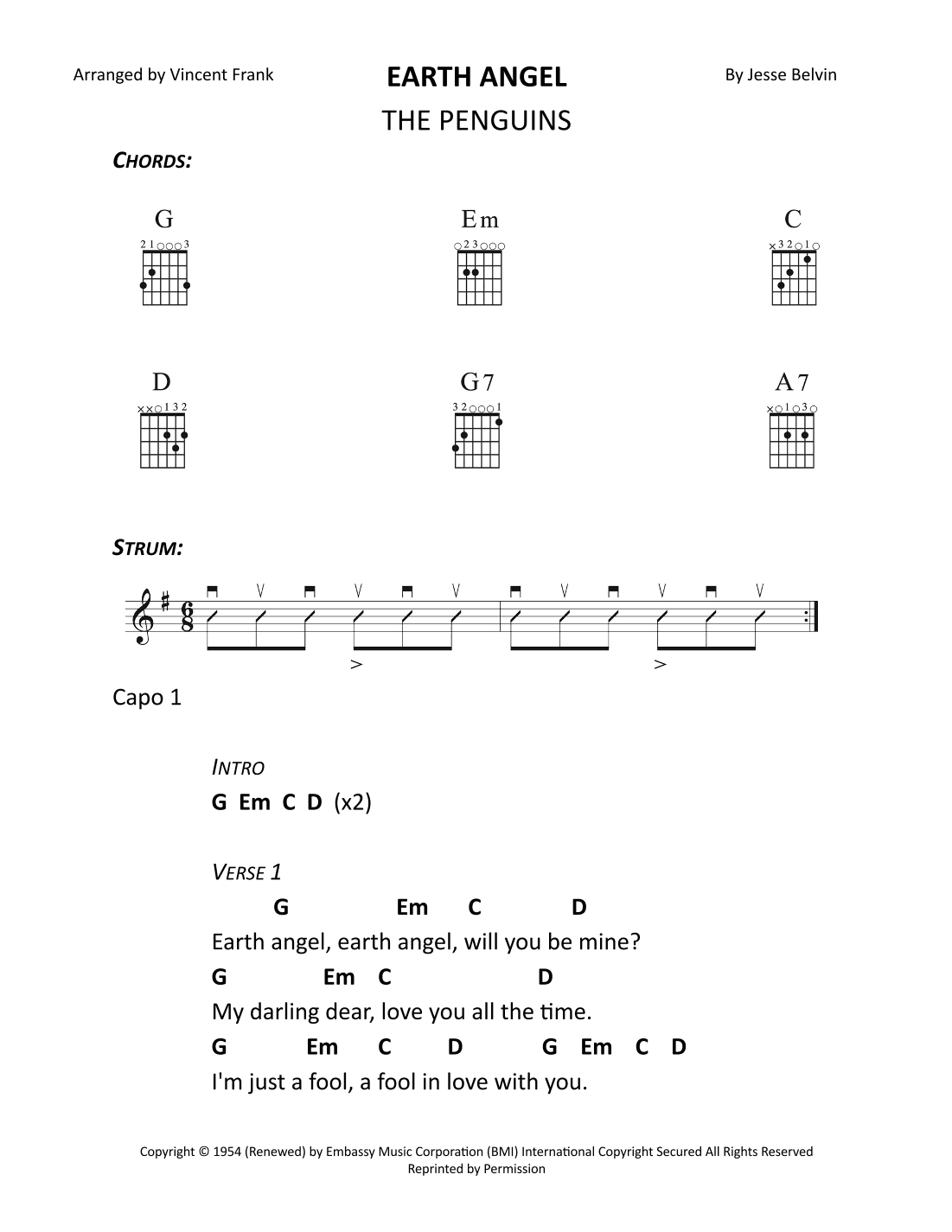 Earth Angel (arr. Vincent Frank)