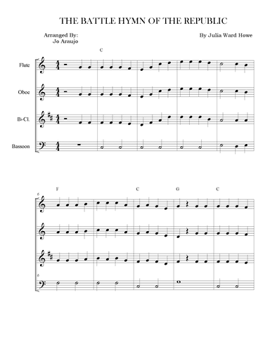 THE BATTLE HYMN OF THE REPUBLIC (arr. Jo Araujo)