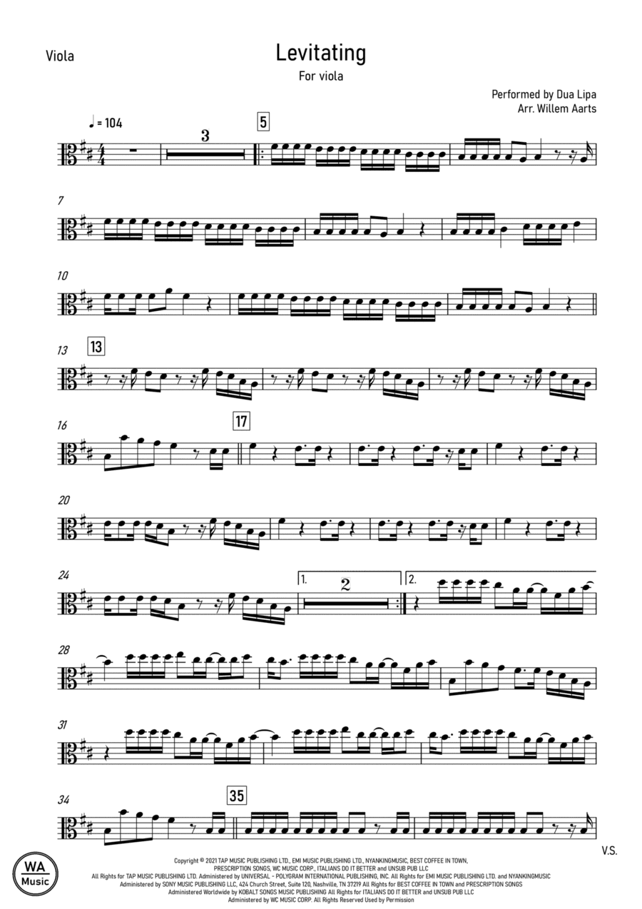 Levitating (arr. Willem Aarts)