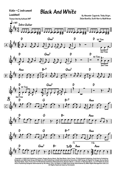 Black And White (arr. Katsumi WF)