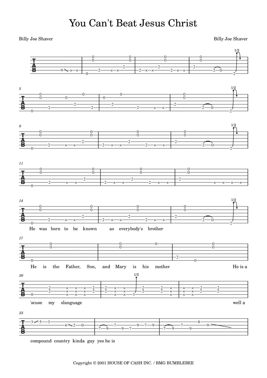 You Can't Beat Jesus Christ (arr. The Smelly Tele)