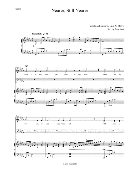Nearer, Still Nearer (arr. Amy Kent)