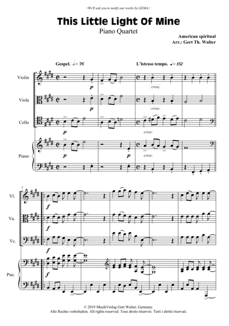 This Little Light Of Mine (arr. Gert Th. Walter)
