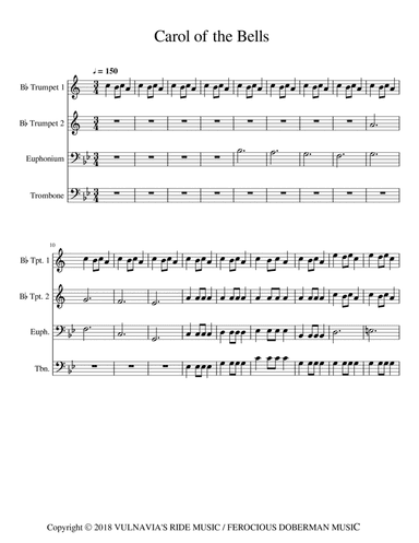 Ukranian Carol (carol Of The Bells) (arr. Lamour Humphrey)