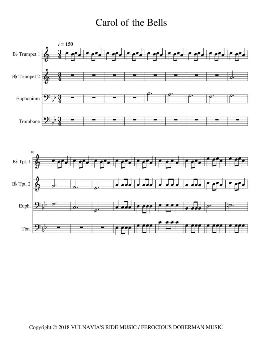 Ukranian Carol (carol Of The Bells) (arr. Lamour Humphrey)