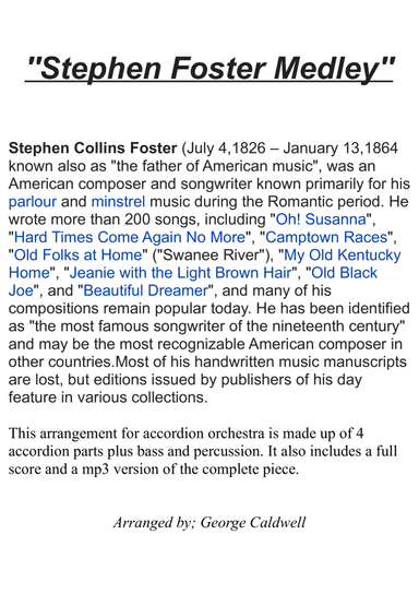 Stephen Foster Medley (arr. George Caldwell)