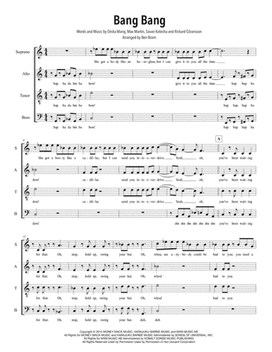 Bang Bang (arr. Ben Bram)