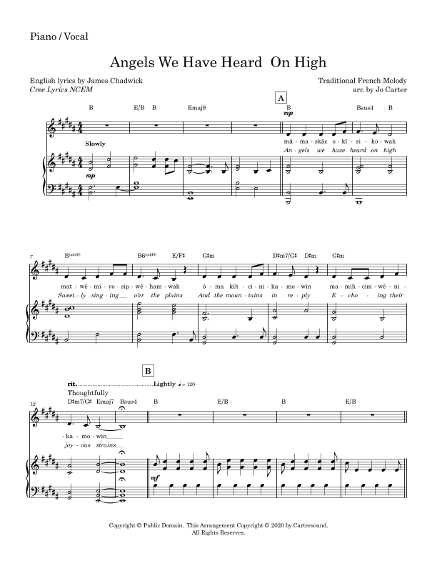 Angels We Have Heard on High (arr. Jo Carter)